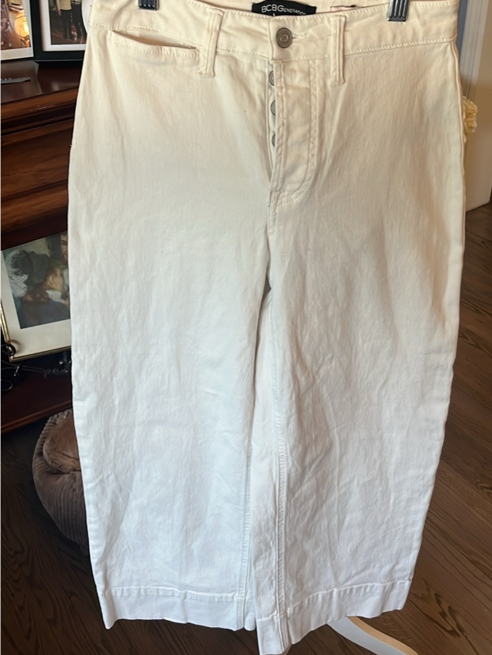 BCBGeneration Wide Leg Pants in Off-White